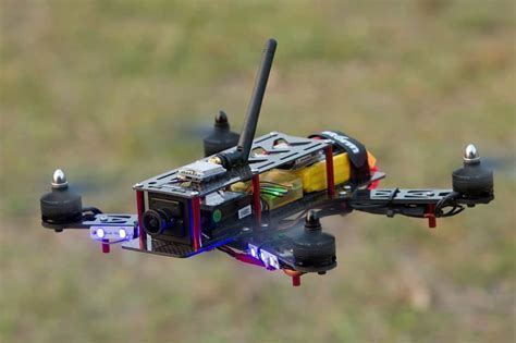 racing drones in flight