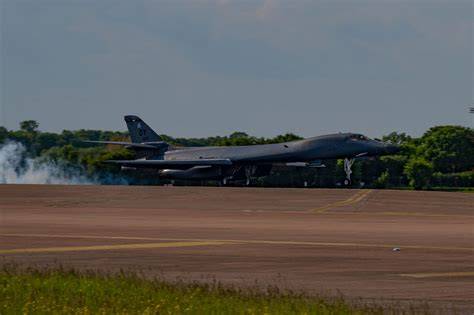 RAF Fairford US bomber base B-1B Lancer deployment Europe