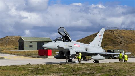 RAF Mount Pleasant Typhoon fighters in the Falkland Islands