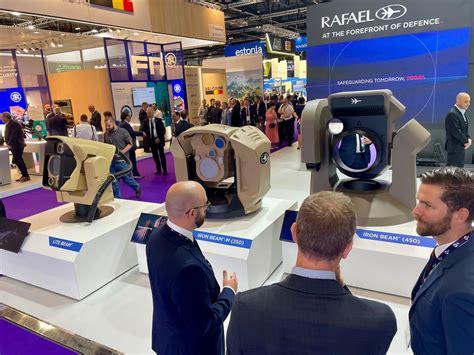 Rafael Advanced Defense Systems booth showcasing Spike and David’s Sling during Eurosatory 2024