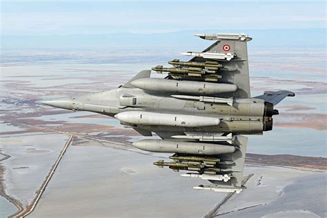 Rafale F4 carrying Meteor missiles during aerial combat training
