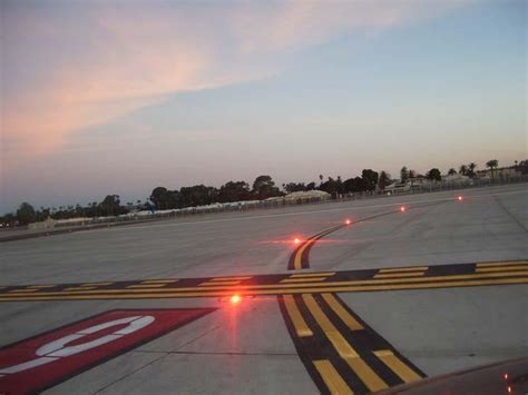 red Runway Entrance Lights in the taxiway