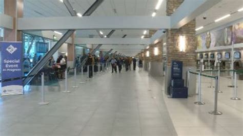 reno tahoe international airport with empty aha! ticket counters