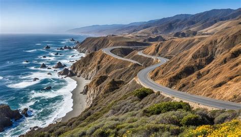 rental car along Pacific Coast Highway between San Francisco and Los Angeles