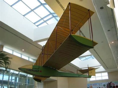 Replica of Benoist XIV airboat on display at the St. Petersburg–Clearwater International Airport