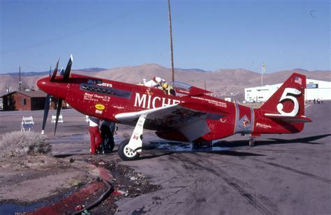 restored p-51 mustang tribute to red baron at airshow