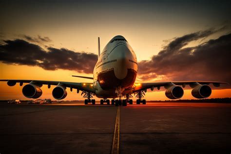 retired boeing 747-200b parked at tucson hangar under desert sunset