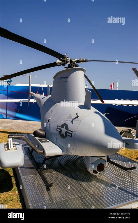 Retired MQ-8B Fire Scout displayed in military drone museum