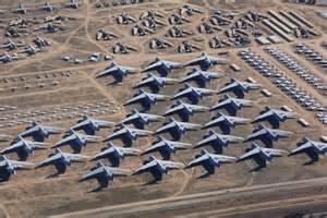 Retired U-2 aircraft stored at Davis-Monthan Air Force Base Boneyard