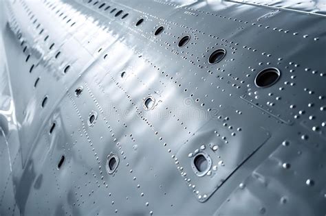 riveted aircraft skin showing early signs of galvanic corrosion at metal contact points