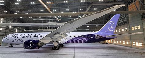 Riyadh Air Boeing 787 Dreamliner aircraft at international airport