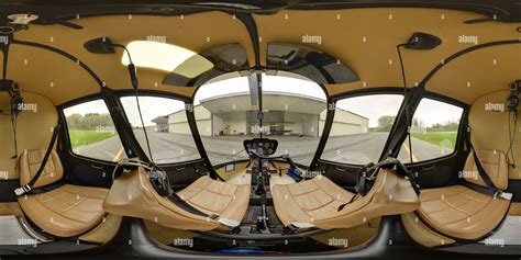 Robinson R44 cockpit interior showing dual control and avionics