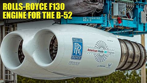 Rolls Royce F130 engine mounted on B-52 bomber test configuration