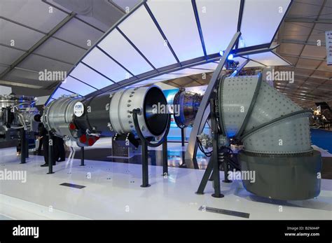 Rolls-Royce lift fan in an F-35B displayed at an aerospace expo