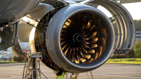Rolls-Royce Trent XWB-84 EP engine mounted on an Airbus A350-900 during maintenance