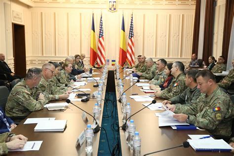 Romanian and Israeli defense officials after air defense agreement announcement