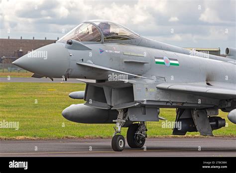 Royal Air Force Eurofighter Typhoon in air intercept mission