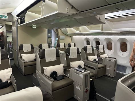 royal brunei boeing 787 business class cabin overview during 15-hour nonstop flight