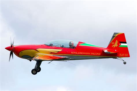 Royal Jordanian Falcons flying Pitts S-2As in close formation at airshow display