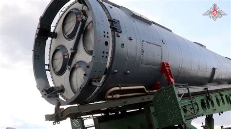 Russian Avangard hypersonic warhead on mobile launch platform in military parade
