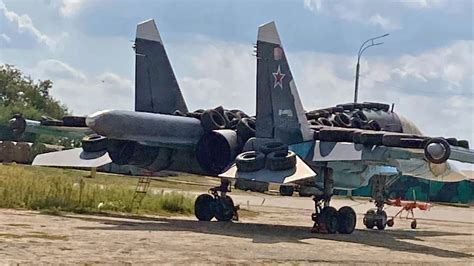 Russian bomber covered in tires at air base in response to drone threat