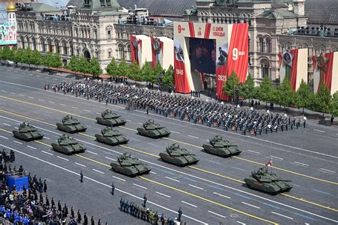 Russian ICBM transporter on display during military parade in Moscow