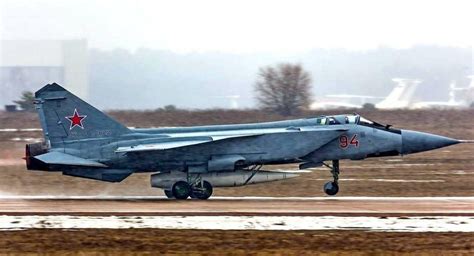 Russian MiG-31 fighter at Machulishchy air base during prior deployments