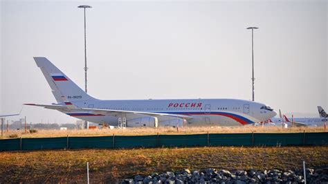 Russian presidential Ilyushin Il-96 government aircraft at international airport
