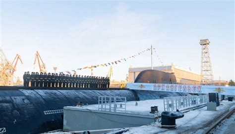 Russian Yasen M-class submarine launching from Arctic waters