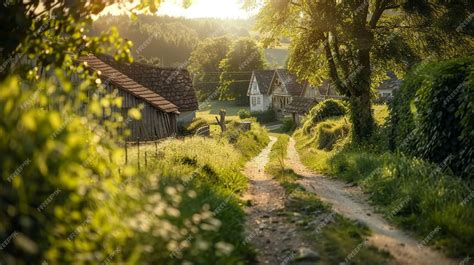 rustic countryside path near Embleton’s Tranquility house in late afternoon light