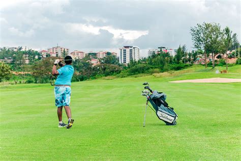 rwandan golfers training on new course in kigali with pga instructors