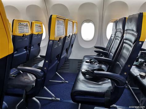 Ryanair economy seats with empty middle seat comfort