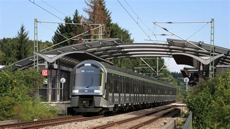 S-Bahn train at a Munich station platform