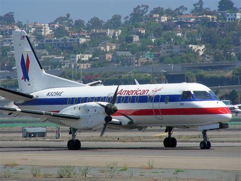 Saab 340 in original American Eagle colors, circa early 1990s