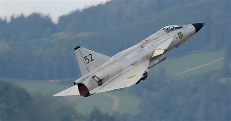 Saab 37 Viggen delta wing canard fighter Sweden Swedish Air Force