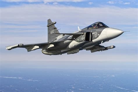 Saab Gripen E fighter aircraft operating during Arctic military exercise