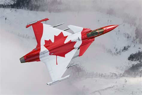 Saab Gripen E showcased during Canadian trials in 2021
