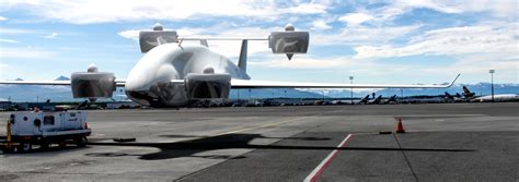 Sabrewing Rhaegal heavy-lift cargo drone undergoing vertical lift testing