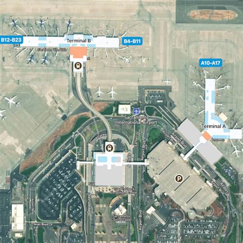 sacramento international airport modern terminal b concourse with glass walls and travelers