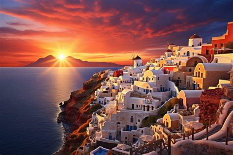 Santorini Greece sunsets coastal villages