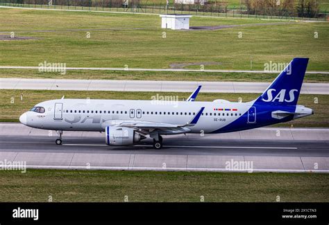 SAS 80th anniversary Airbus A320neo at Scandinavian airport