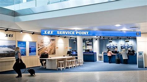 SAS customer service desk at Copenhagen airport