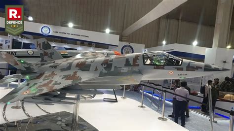 scale model of India’s AMCA displayed at Aero India 2025