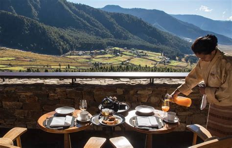Scenic views from Gangtey Lodge in Bhutan