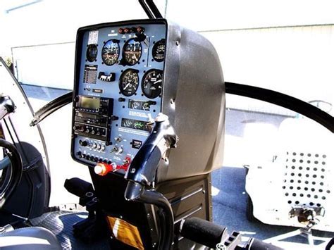 Schweizer 300CBi cockpit interior with clear instrumentation panel