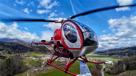 Schweizer S300 helicopter in flight