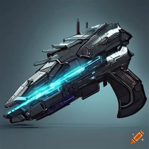 Sci-fi inspired concept art of laser weapon in orbital combat scenario