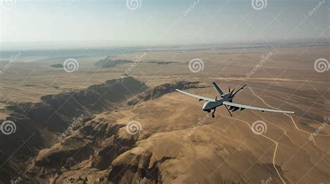 sentinel surveillance drone in arid surveillance mission