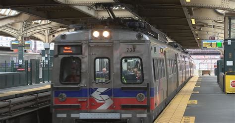 SEPTA regional train arriving at Philadelphia International Airport with employees onboard
