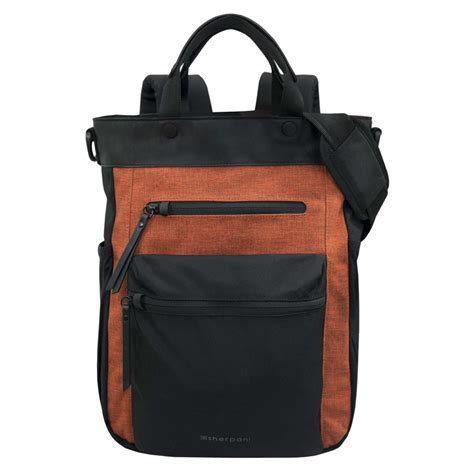 Sherpani Soleil personal item backpack packed and unzipped